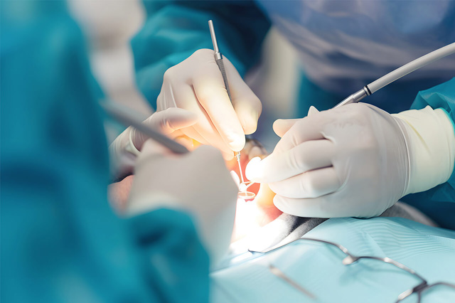 歯の治療中の写真